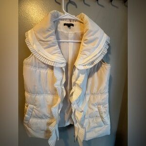 For Cynthia Cream Ruffled Vest